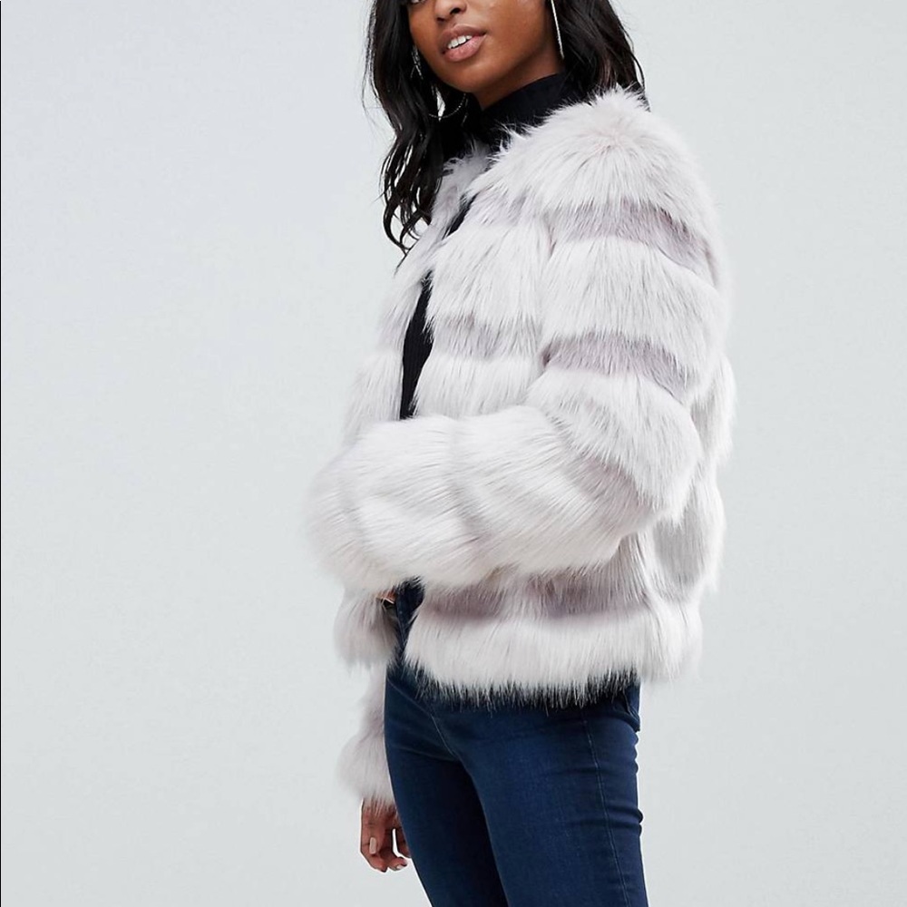 Asos faux fur coat